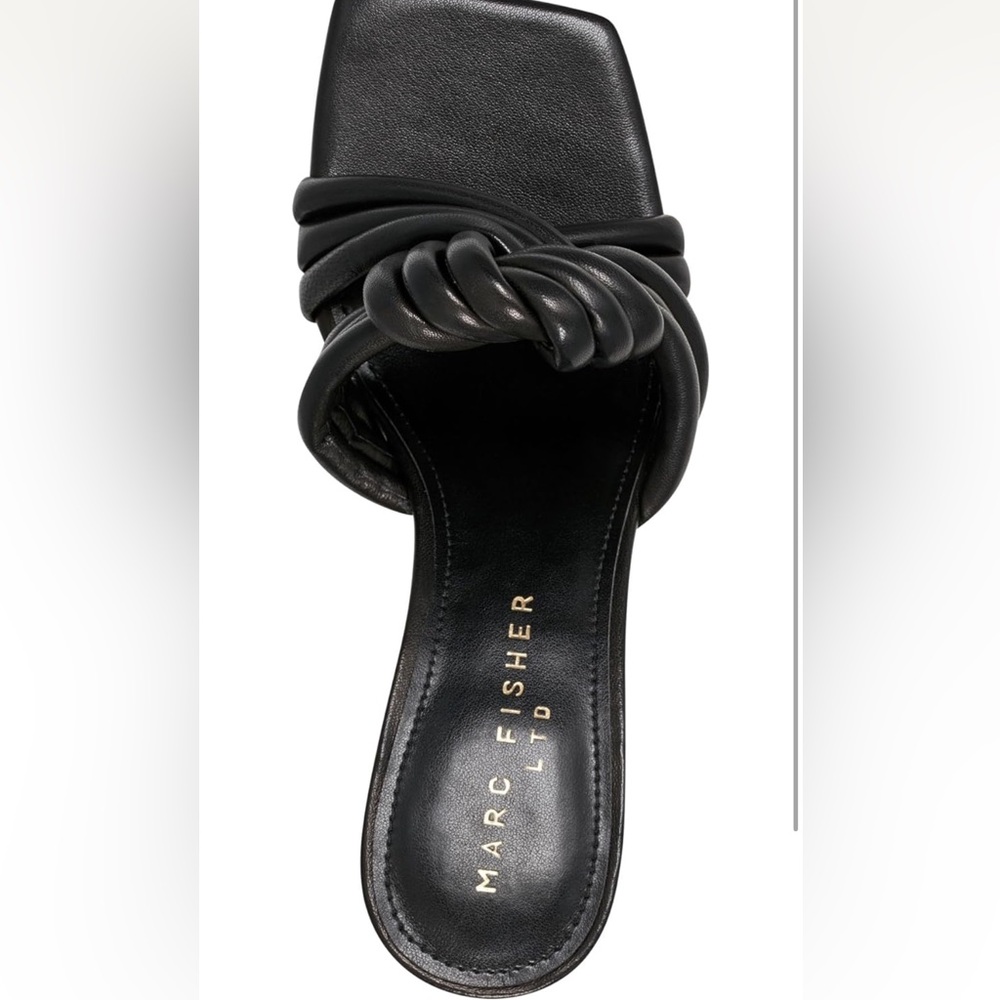 Marc Fisher Black Knotted Sandals